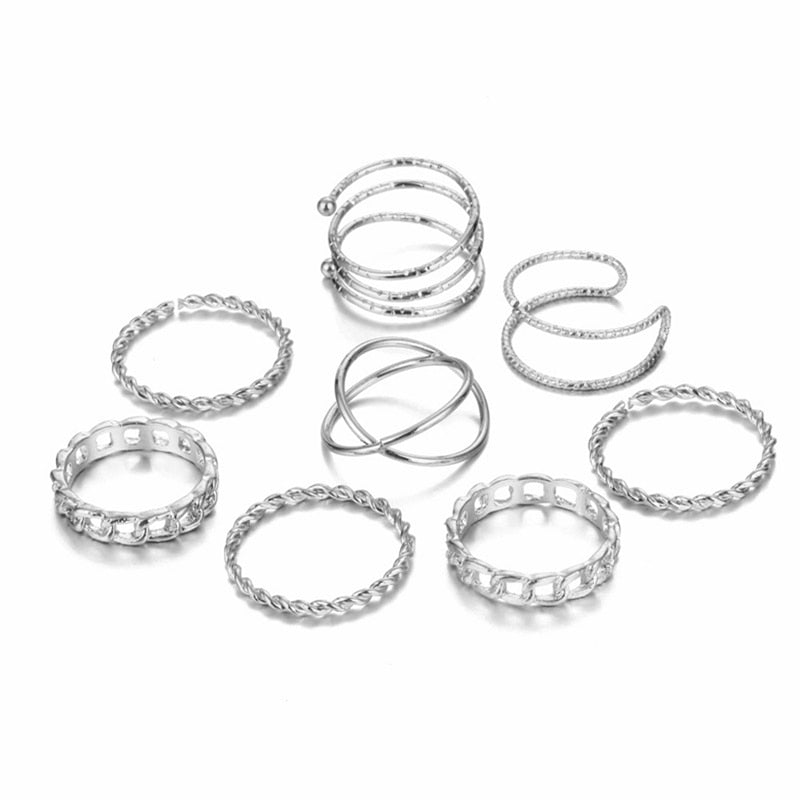 Minimalistic Styled Rings Set