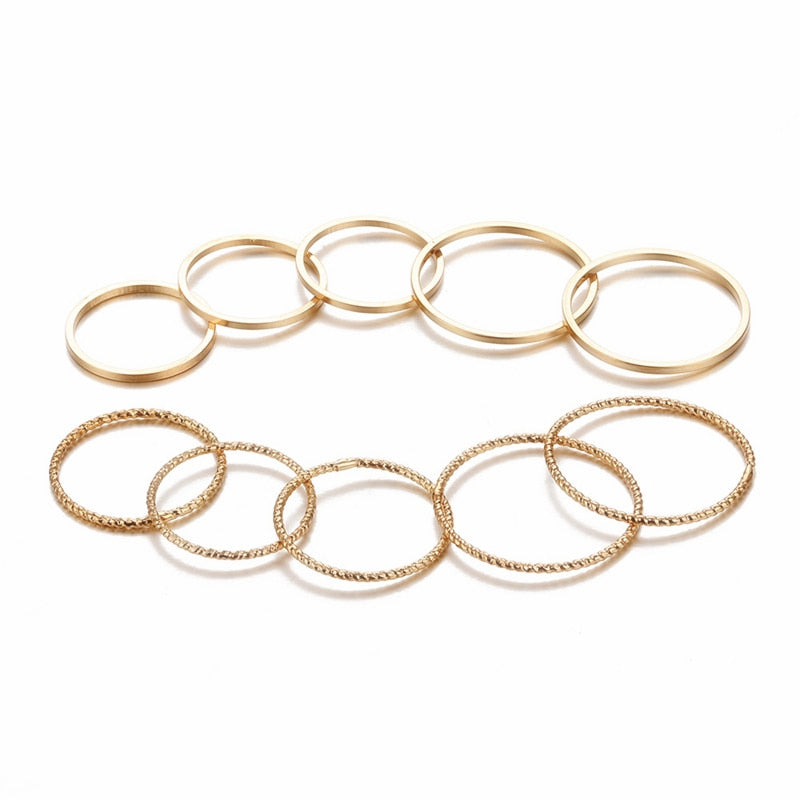 Minimalistic Styled Rings Set