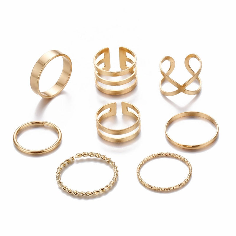 Minimalistic Styled Rings Set