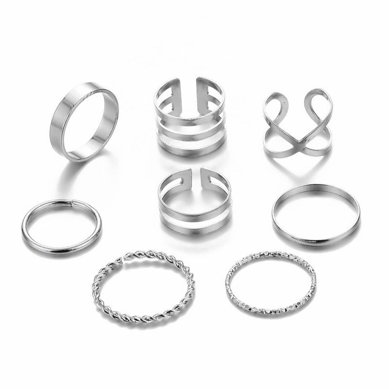 Minimalistic Styled Rings Set